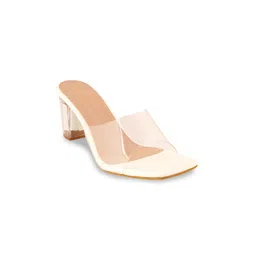 Cogner Women's White Block Mules-picture-35
