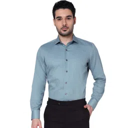 COGNOSCENTE Men Slim Fit Solid Spread Collar Cotton Formal Shirt-picture-13