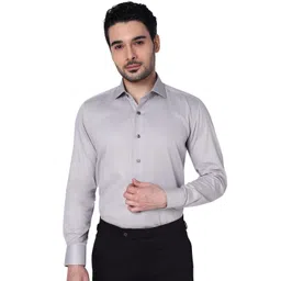 COGNOSCENTE Men Slim Fit Solid Spread Collar Cotton Formal Shirt-picture-39