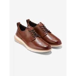 Cole Haan Men ORIGINALGRAND ENERGYWEAVE PLAIN TOE Tan Derby Shoes-picture-28