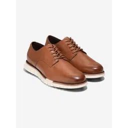 Cole Haan Men ZEROGRAND REMASTERED PLAIN TOE Brown Derby Shoes-picture-40