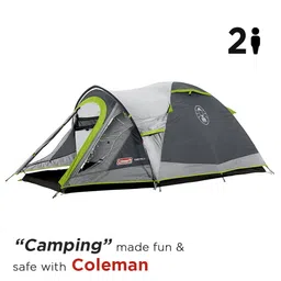 coleman 2 Plus-Person Darwin Camping & Hiking Tent With Extra Porch, Compact, Lightweight & Easy Setup, Green-picture-19