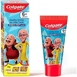 Colgate Kids Toothpaste For 6+ Years, Motu Patlu, Bubble Fruit Flavour, Gentle Protection Tooth Paste With 50% Lesser Abrasive Formula For Protecting Against Cavities, Enamel Protection, 80G-picture-25