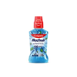 Colgate Maxfresh Plax Antibacterial Mouthwash, Pepper Mint-image-20