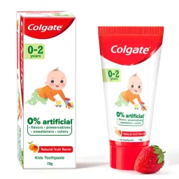 Colgate Toothpaste for Kids (0-2 years), Natural Fruit Flavour image 2
