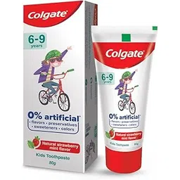 Colgate Toothpaste For Kids (6-9 Years),Natural Strawberry Mint Flavour Tooth Paste,With 0% Artificial Flavors,Preservatives,Sweeteners & Colors - 80 G Tube,Cavity Protection-picture-18