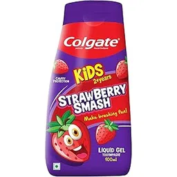Colgate Kids Fun Squeeze Toothpaste, Yummy Strawberry Flavour, For 3-6 Years, Easy Grip, 100ml-picture-34