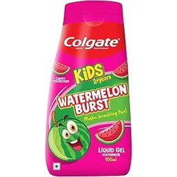 Colgate Kids Fun Squeeze Toothpaste, Yummy Watermelon Flavour, For 3-6 Years, Easy Grip, 100ml-picture-33