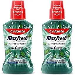 Colgate Maxfresh Plax Antibacterial Mouthwash, 24/7 Fresh Breath, Alcohol Free Mouth Wash Liquid for Bad Breath - 250ml Fresh Mint (Complete Oral Care) (Pack of 2)-image-28