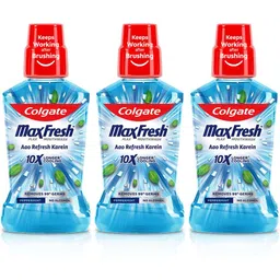 Maxfresh Plax Antibacterial Mouthwash, 24/7 Fresh Breath - Pepper Mint-image-40