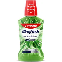 Maxfresh Plax Antibacterial Mouthwash, 24/7 Fresh Breath with Natural Tea Extracts - Fresh Tea-image-35