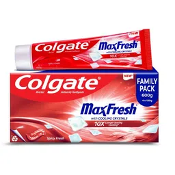 MaxFresh Toothpaste, Red Gel Paste with Menthol - Spicy Fresh (Combo Pack) Toothpaste-image-6