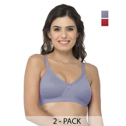 College Girl Cg1304 Pack Of 2 Cotton Full Coverage Lightly Padded Minimizer Bra-picture-31