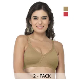 College Girl Cg1304 Pack Of 2 Women Cotton Full Coverage Lightly Padded Minimizer Bra-picture-35