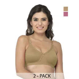 College Girl Cg1304 Pack Of 2 Women Cotton Full Coverage Lightly Padded Minimizer Bra-picture-36