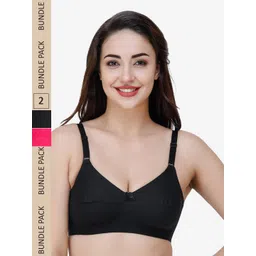 College Girl Pack Of 2 Full Coverage All Day Comfort Pure Cotton Everyday Bra-picture-22