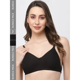 College Girl Pack Of 2 Full Coverage Backless Cotton T-Shirt Bra-picture-21