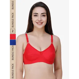 College Girl Pack Of 2 Full Coverage Lightly Padded Cotton Everyday Bra-picture-22