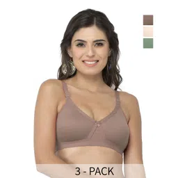 College Girl Pack Of 3 Full Coverage Lightly Padded Minimizer Bra-image-3