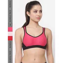 College Girl Pack of 3 Full Coverage Non Padded Side Closure Bra With All Day Comfort-image-2