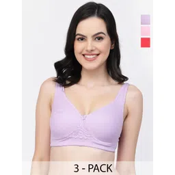 College Girl Pack Of 3 Full Coverage Non Padded T-shirt Bra With All Day Comfort-image-8
