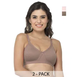 College Girl Women Pack of 2 Full Coverage Lightly Padded Seamless Cotton Bra-picture-29