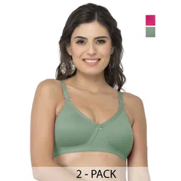 College Girl Women Pack of 2 Full Coverage Lightly Padded Seamless Cotton Bra-picture-28