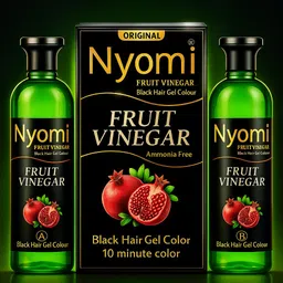 cologar ORIGINAL FRUIT VINEGAR BLACK GEL BASED HAIR DYE COLOR AMMONIA FREE , FRUIT VINEGAR HAIR GEL COLOR BLACK 1000 ml-picture-36