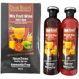 COLOR BEAUTÉ Mix Fruit Wine Gel Hair Dye for Natural Black Hair color | Both Men & Women Use- 1000 ml-picture-38