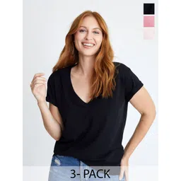 COLOR CAPITAL Pack Of 3 V-Neck T-Shirt-picture-28