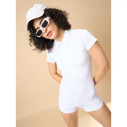 COLOR CAPITAL Shirt Collar Playsuit-picture-32