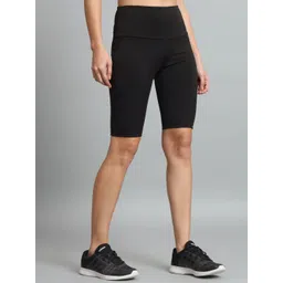 color capital Solid Women Black Gym Shorts-picture-13