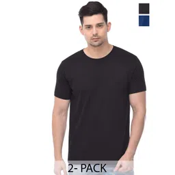COLOR CAPITAL Unisex Pack Of 2 Round Neck Cotton T-shirts-picture-33