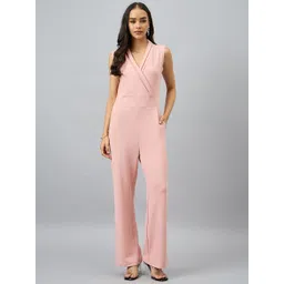 COLOR CAPITAL Women Solid V-Neck Basic Jumpsuit-picture-21