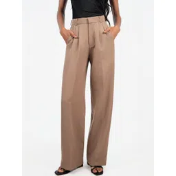 COLOR CAPITAL Women Tailored Straight Fit High-Rise Trousers-picture-15