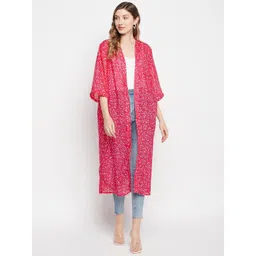 Color Cocktail Women Printed Longline Shrug-picture-31