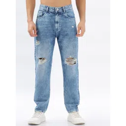 COLOR HUNT Men Comfort Mildly Distressed Light Fade Jeans-picture-21