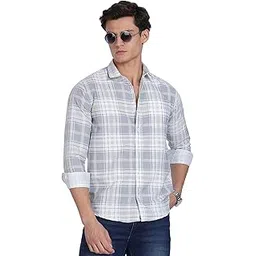 color hunt Men's Regular Fit Checks Casual Shirt-picture-15