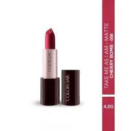 Colorbar Take Me As I Am Matte Lipstick Cherry Bomb-006 - 4.2 gm-image-14