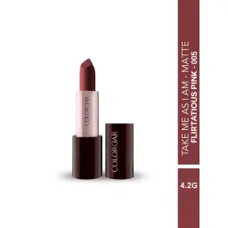 Colorbar Take Me As I Am Matte Lipstick Flirtatious Pink-005 - 4.2 gm image 1