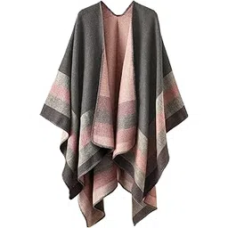 colornival Ponchos Shawls Wraps Oversized Winter Scarf Women's Knitted Cape Warm Wearable Blanket Long Cardigans Coats-picture-31