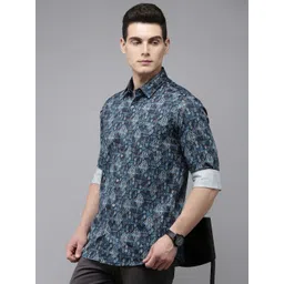 ColorPlus Contemporary Fit Opaque Ethnic Motifs Printed Pure Cotton Casual Shirt-picture-41