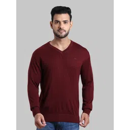 ColorPlus Men Maroon Solid Pullover-picture-39