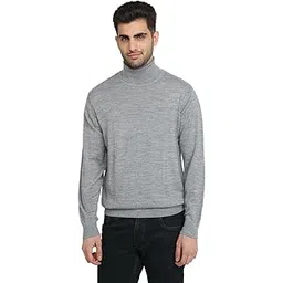 colorplus Men Regular Fit Solid Pattern Merino Wool Acrylic Blend Full Sleeve V Neck Casual Sweater-picture-27
