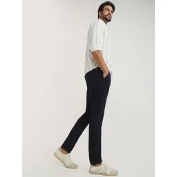 ColorPlus Men Slim Fit Low-Rise Cotton Formal Trousers image 3