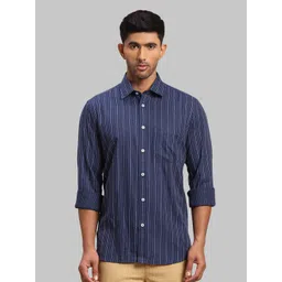 ColorPlus Men Tailored Fit Striped Cotton Casual Shirt-picture-11