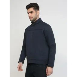 ColorPlus Navy Polyester Blend Regular Fit Long Sleeves Jacket image 4