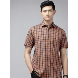 ColorPlus Pure Cotton Checked Casual Shirt-picture-26