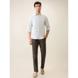 ColorPlus Slim Fit Striped Spread Collar Cotton Casual Shirt image 2