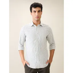 ColorPlus Slim Fit Striped Spread Collar Cotton Casual Shirt image 1